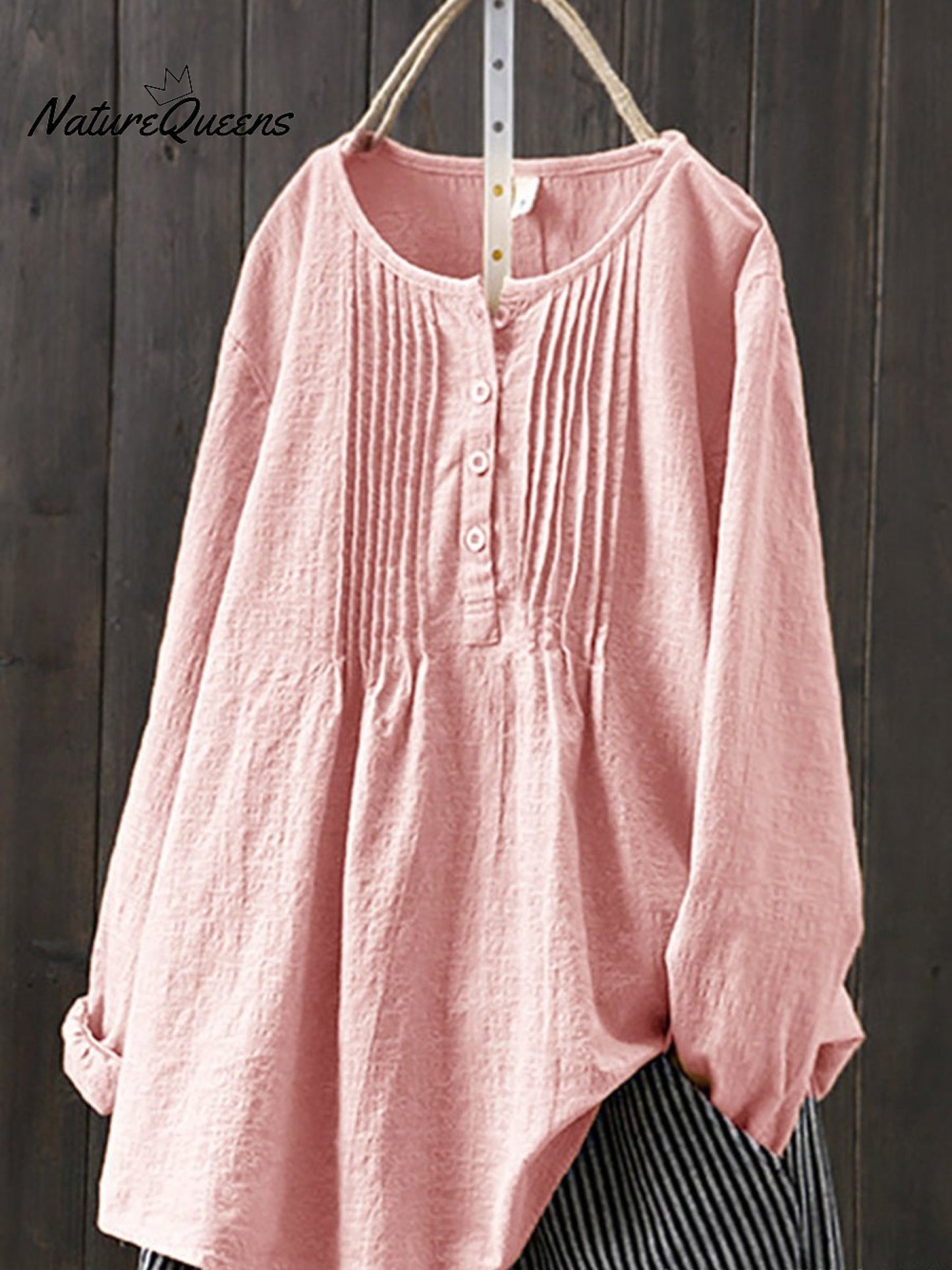 Women's Retro Cotton And Linen Casual Shirt