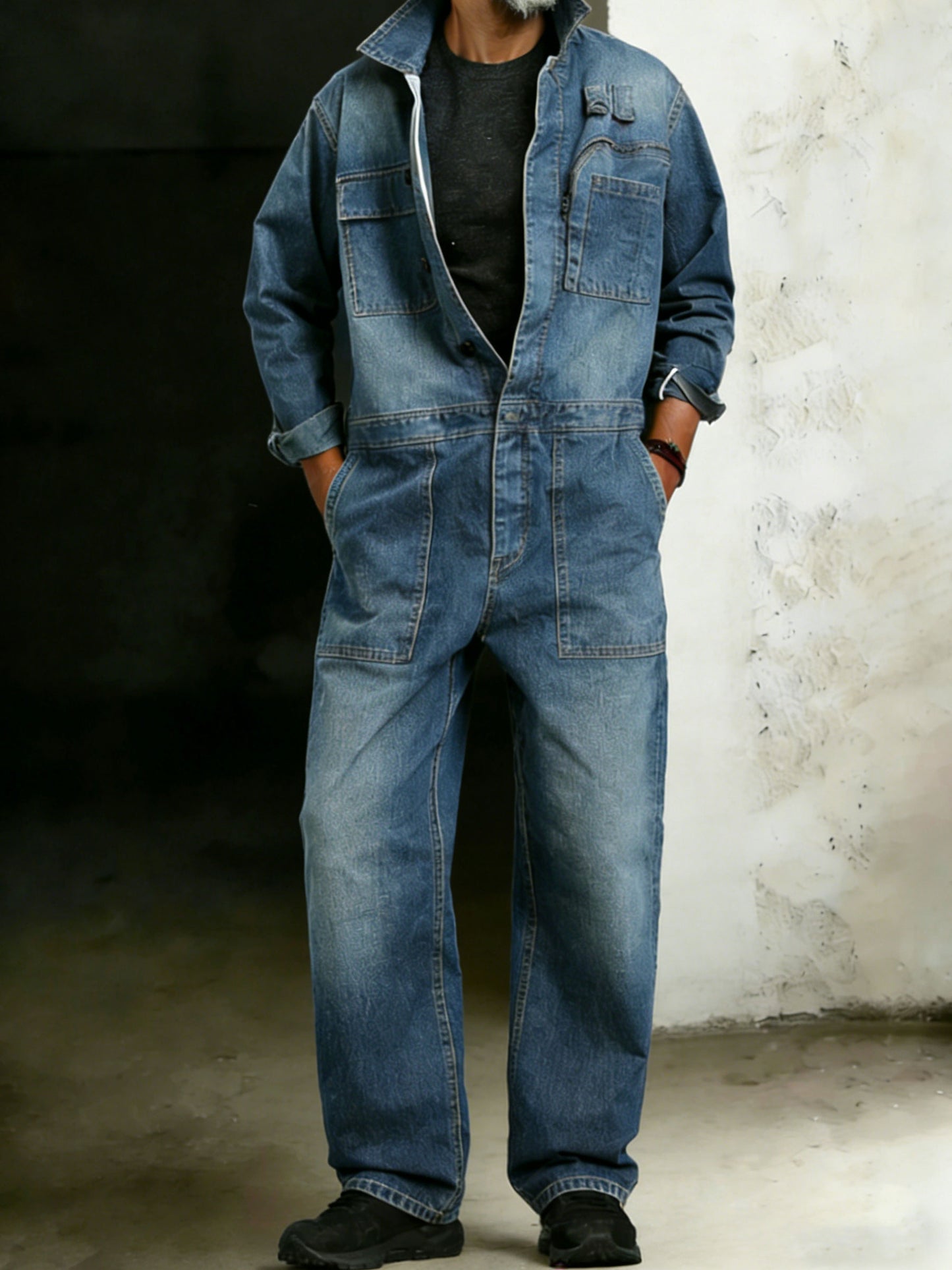 Men’s Cotton One Piece Denim Jumpsuit