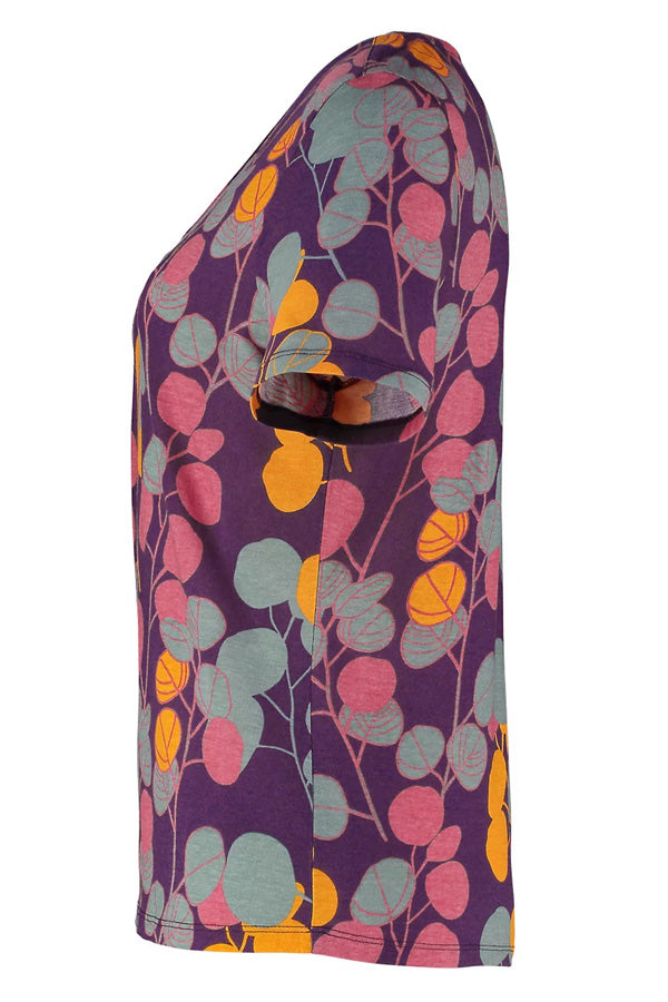 Chic Abstract Print V-neck Shirt