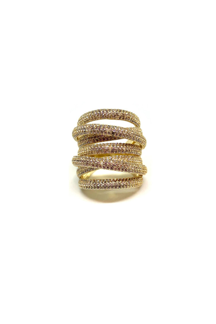 Grande Twisted Luxe Ring-Gold