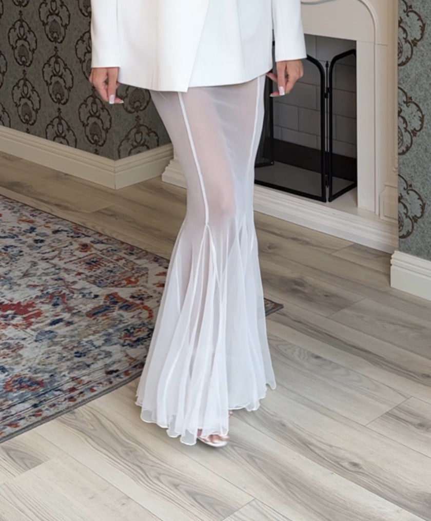 V-neck Single Button Long Sleeve Waisted Blazer