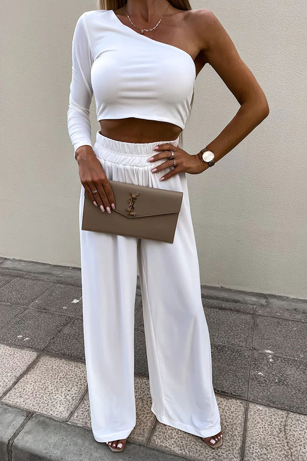Desert Dancer One Shoulder Wide Leg Pants Suit