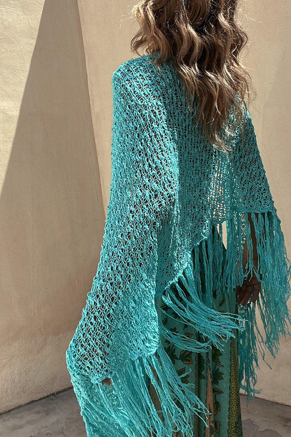 Let The Good Times Roll Knit Fringe All Match Shawl