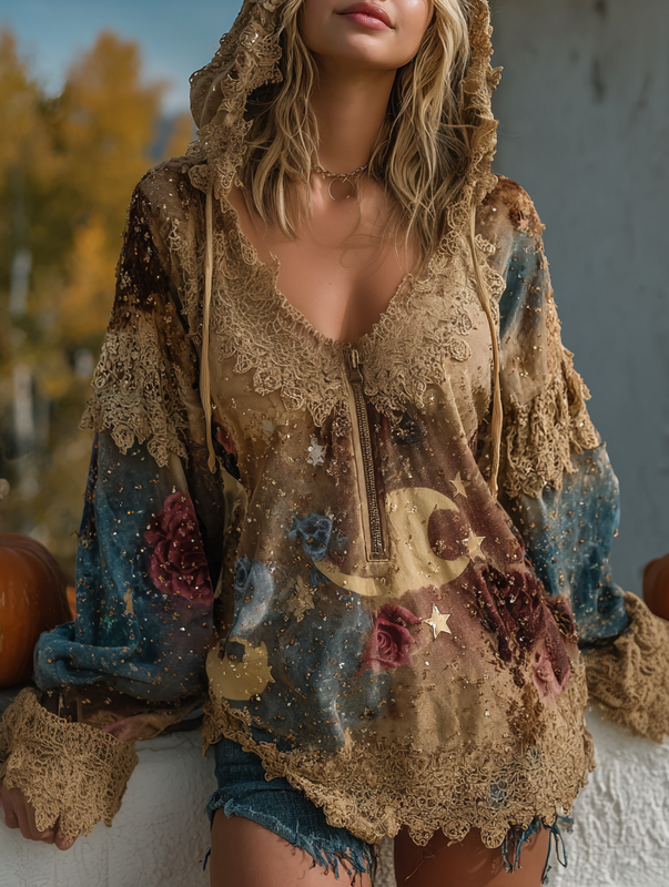 Autumn Long Sleeve Patchwork Contrast Color Sweatshirt 2026