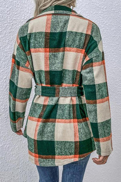 Casual Loose Lattice Plaid Shirt Coat