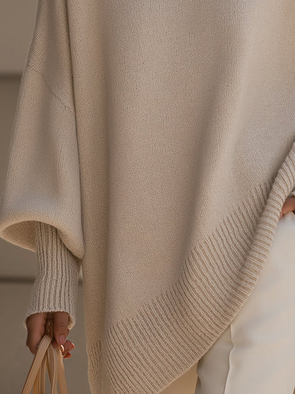 Oversized Knit Poncho Sweater