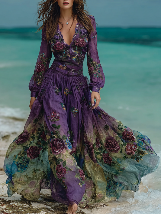 Autumn contrast vintage dress 0c78