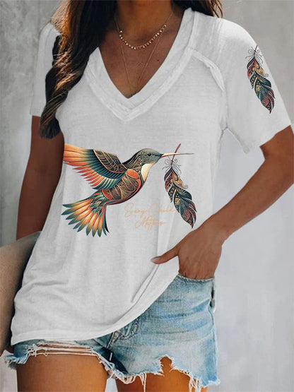 Women's Every Child Matters Print Cat Short Sleeve T-shirt 259c