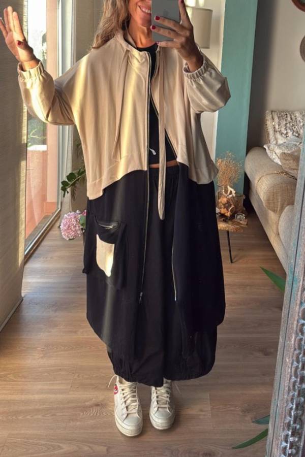 MAGALI beige/black, sweatshirt