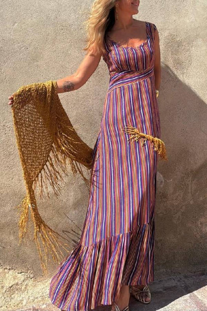 GRACE long multicolored dress