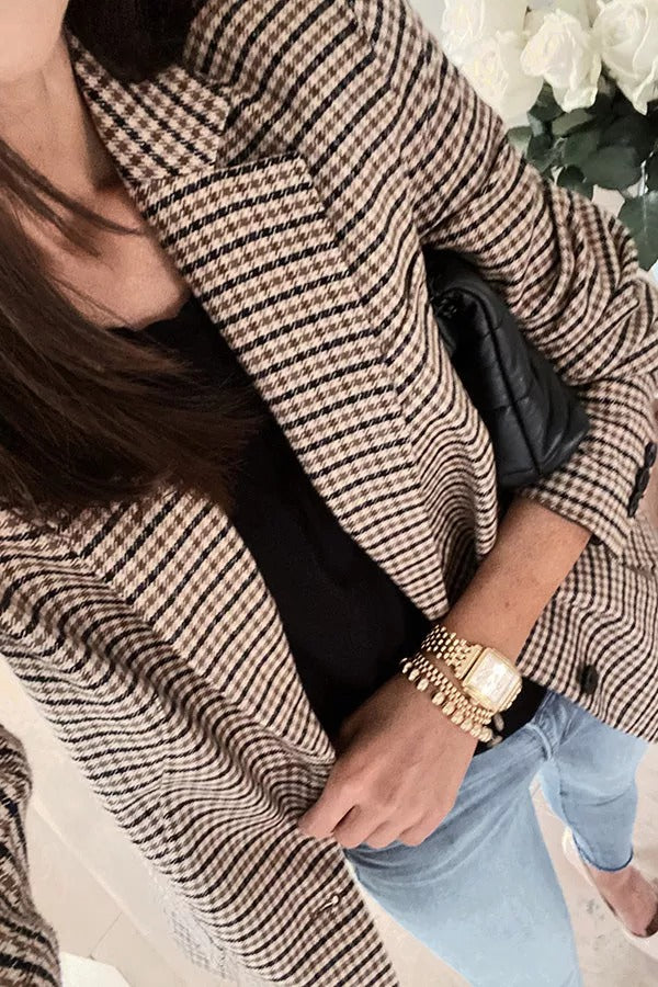 Boss Up Plaid Boyfriend Blazer