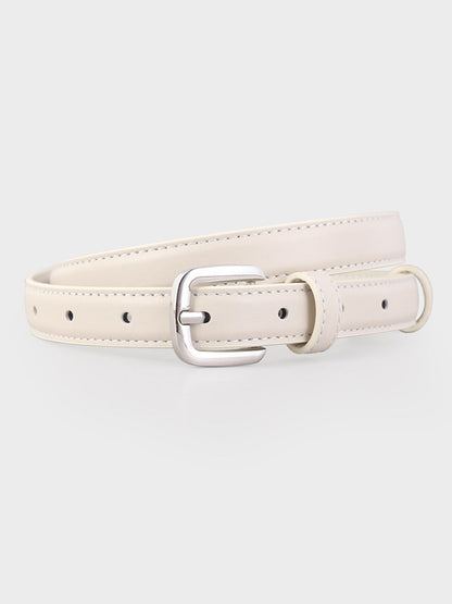 Women's Classic Chic Leather Square - Buckle Belt MDA0869H2I