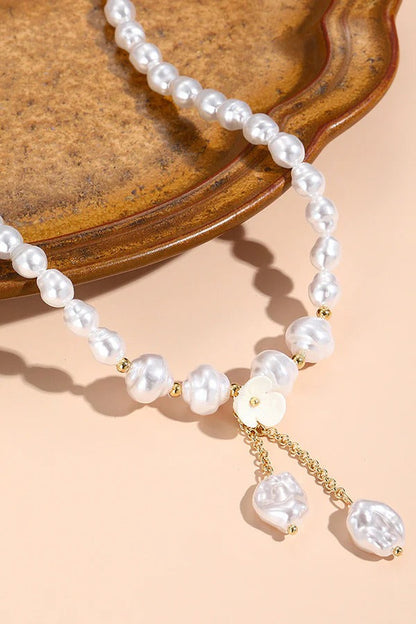 Elegant and Versatile Baroque Pearl Necklace