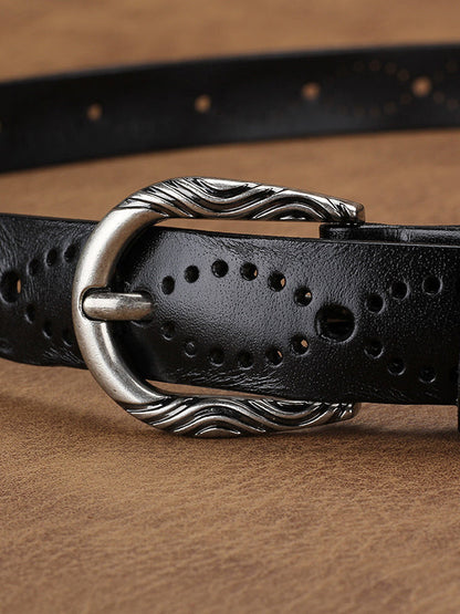 Women's Fashion Hollow Imitation Leather Belt MDA0106H8Y