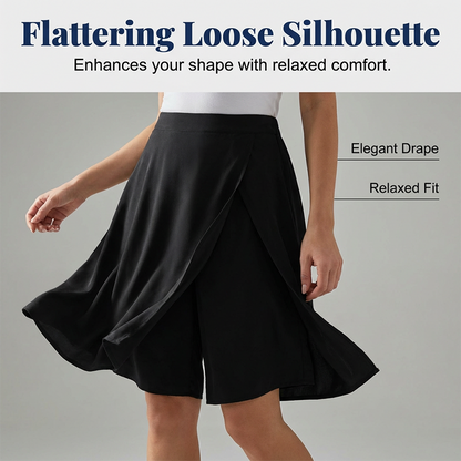 🩳New arrival 75% OFF💥Women's Casual Elastic Waist Wrap Skort