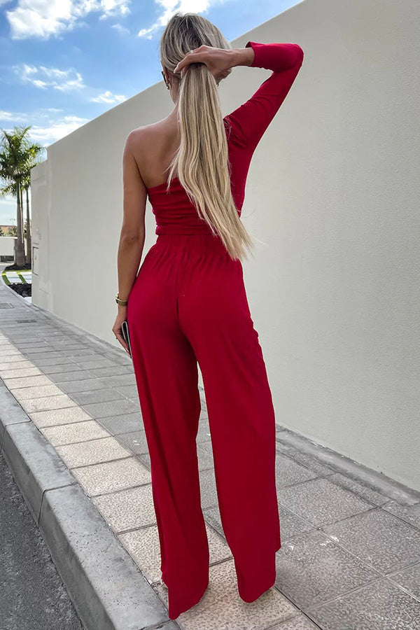 Desert Dancer One Shoulder Wide Leg Pants Suit