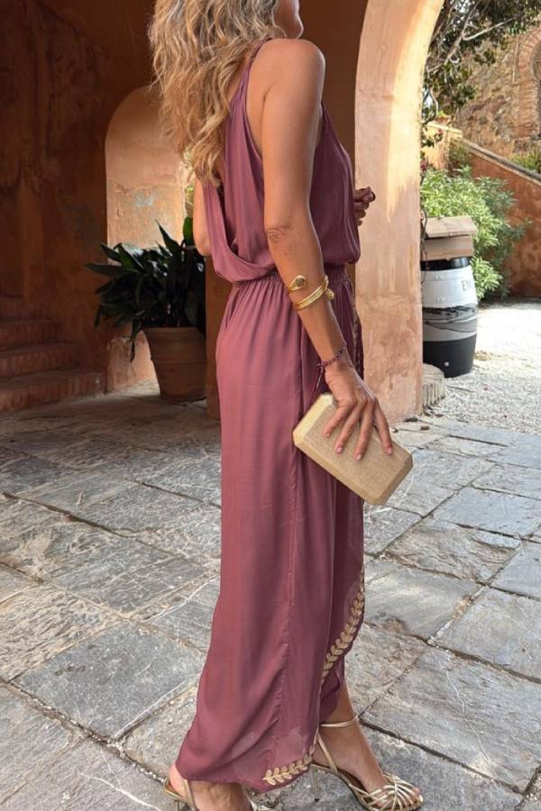 HILARIO long jumpsuit, dusty rose