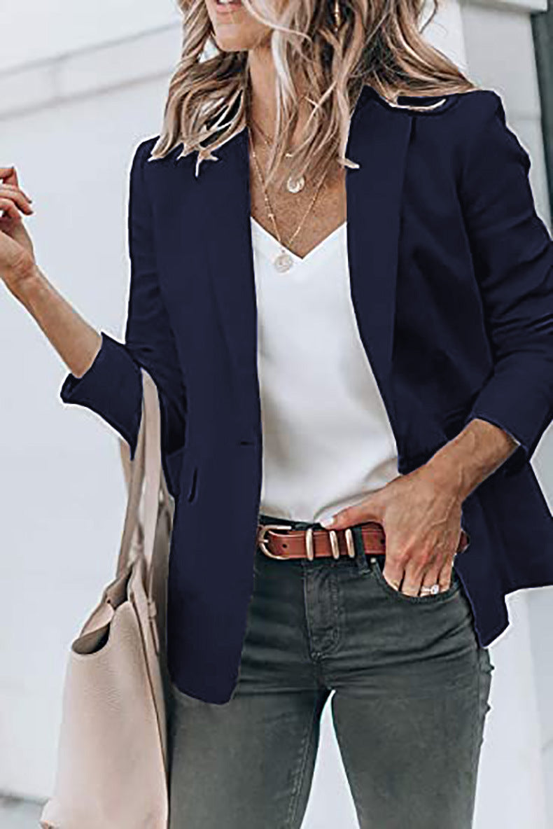 Casual Turndown Collar Coat