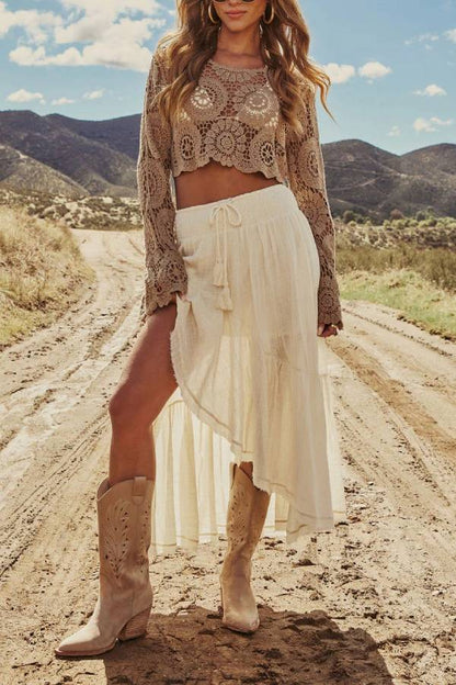 Harmonic High Low Maxi Skirt