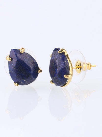 Women's Bohemian Natural Crystal Stone Cut Water Drop Earrings