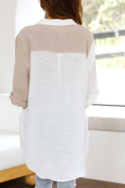 Cotton and Linen Patchwork Shirt