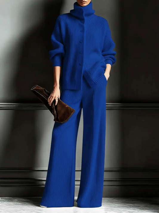Women's Cozy Cardigan Sweater and Pants Two-Piece Set