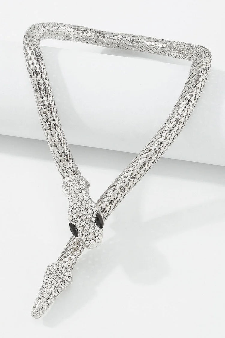 Fashion Rhinestone Snake Alloy Necklace
