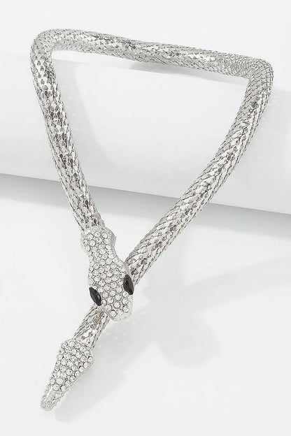 Fashion Rhinestone Snake Alloy Necklace