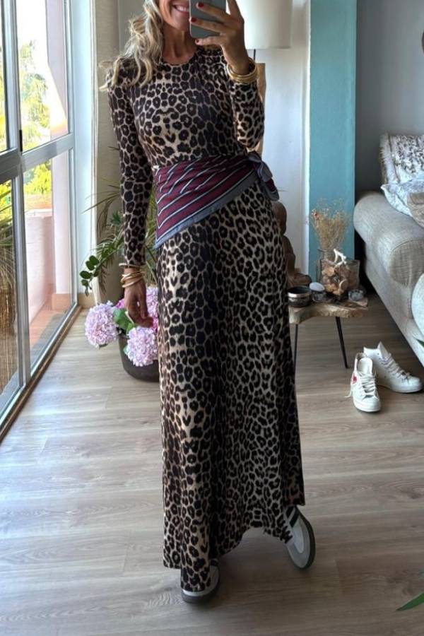 DUPIN leopard, long dress