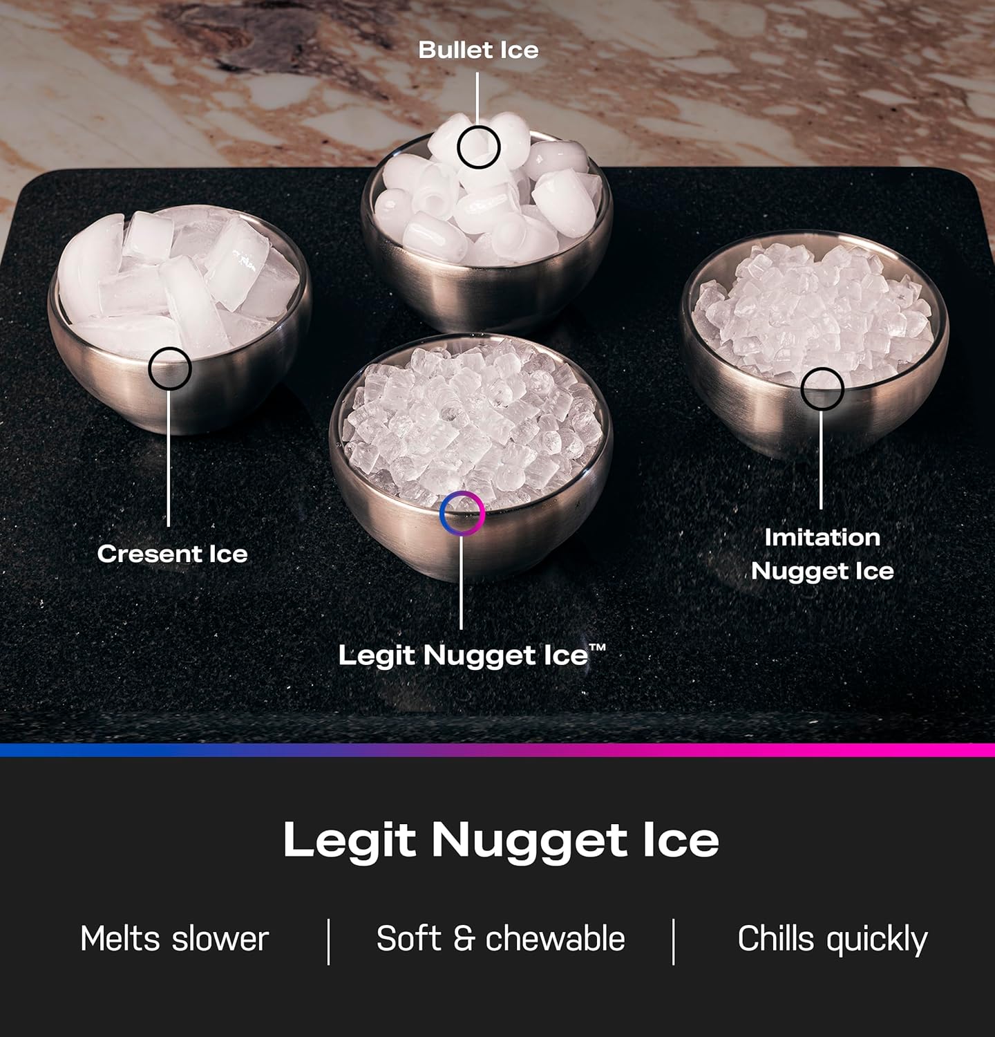 Chewable Crunchable Countertop Nugget Ice Maker