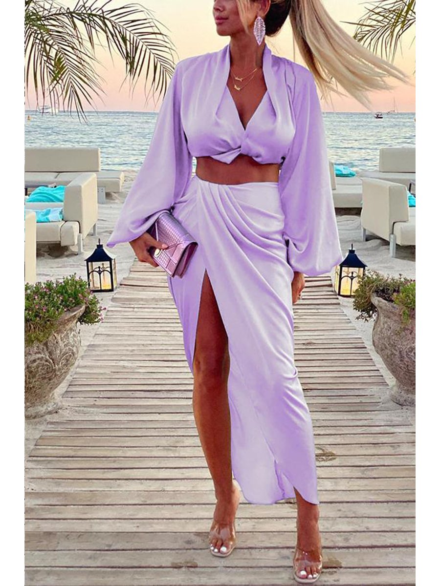 Design Sense Solid Color Suit