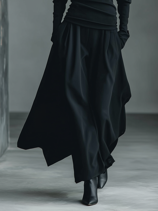 Women's Black High-Waisted Skirt MDA0402L8T