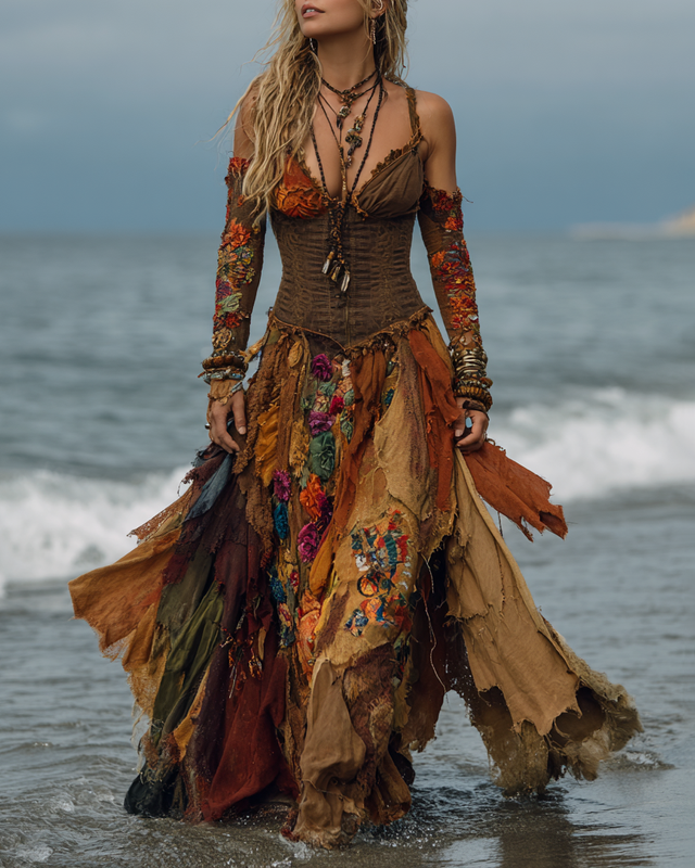 Seaside Khaki Fall Dress ad97