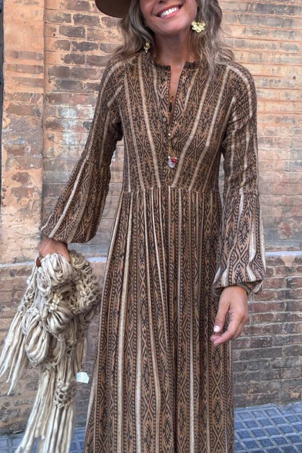 DESIRE camel, long dress