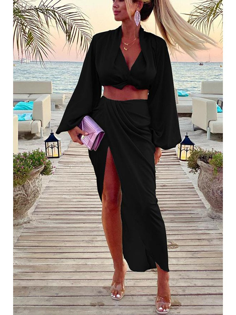 Design Sense Solid Color Suit