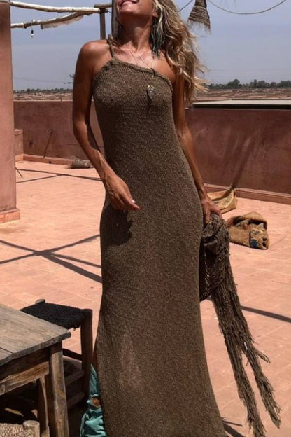 DEMIEN taupe, long dress