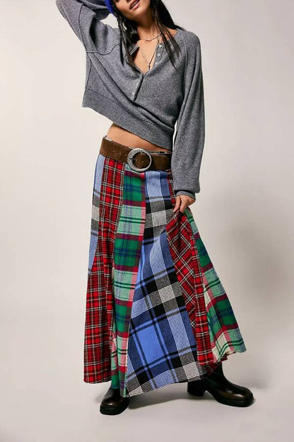Maizie Plaidwork Maxi Skirt