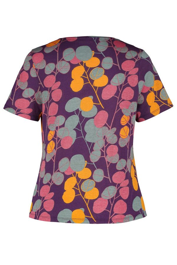 Chic Abstract Print V-neck Shirt