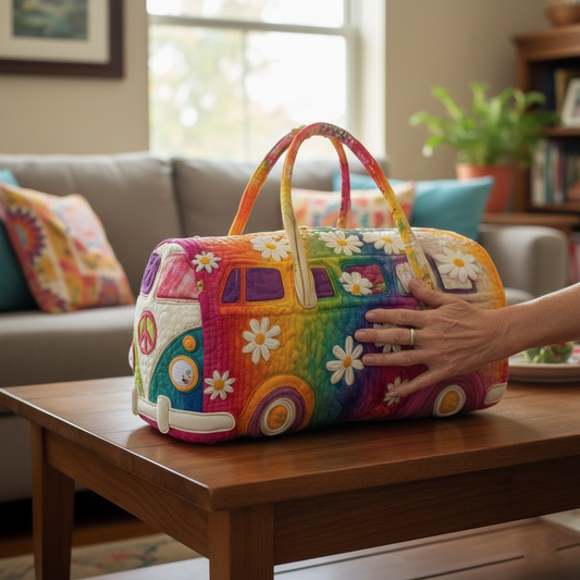 ✨Hippie Van Quilted Duffle Bag