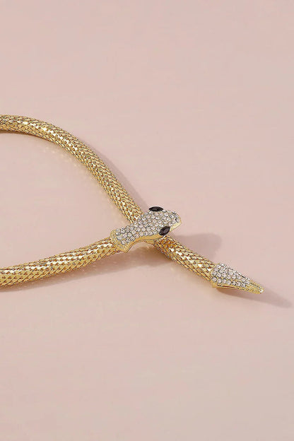 Fashion Rhinestone Snake Alloy Necklace