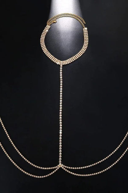 Fashion Rhinestone Sexy Halter Neck Body Chain