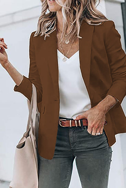 Casual Turndown Collar Coat