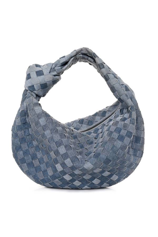Denim Woven Tote Bag