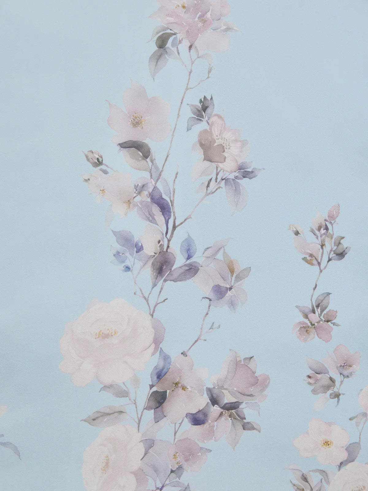 Light Blue Floral Chiffon Halter Sleeveless A-Line Maxi Dress