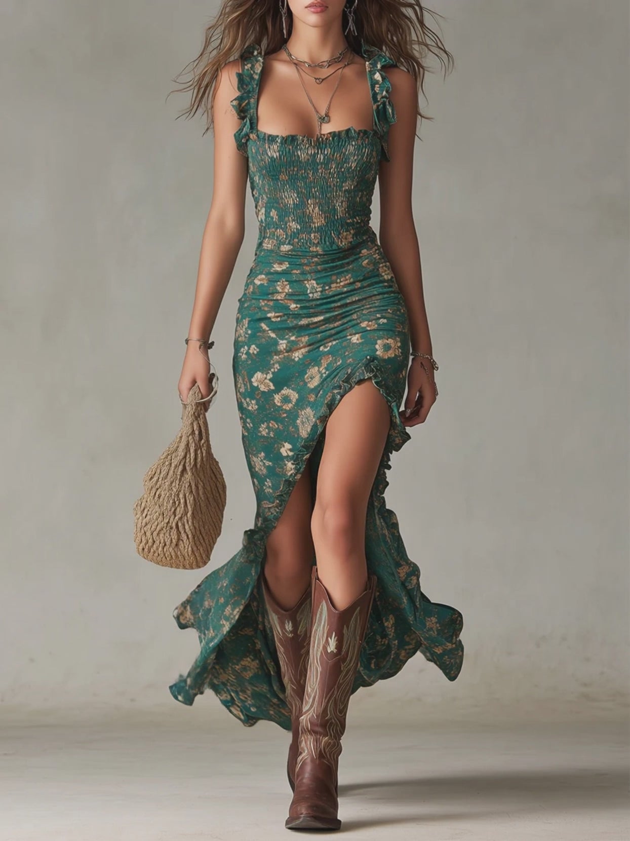 Country Concert Outfit Retro Music Festival Summer Dress