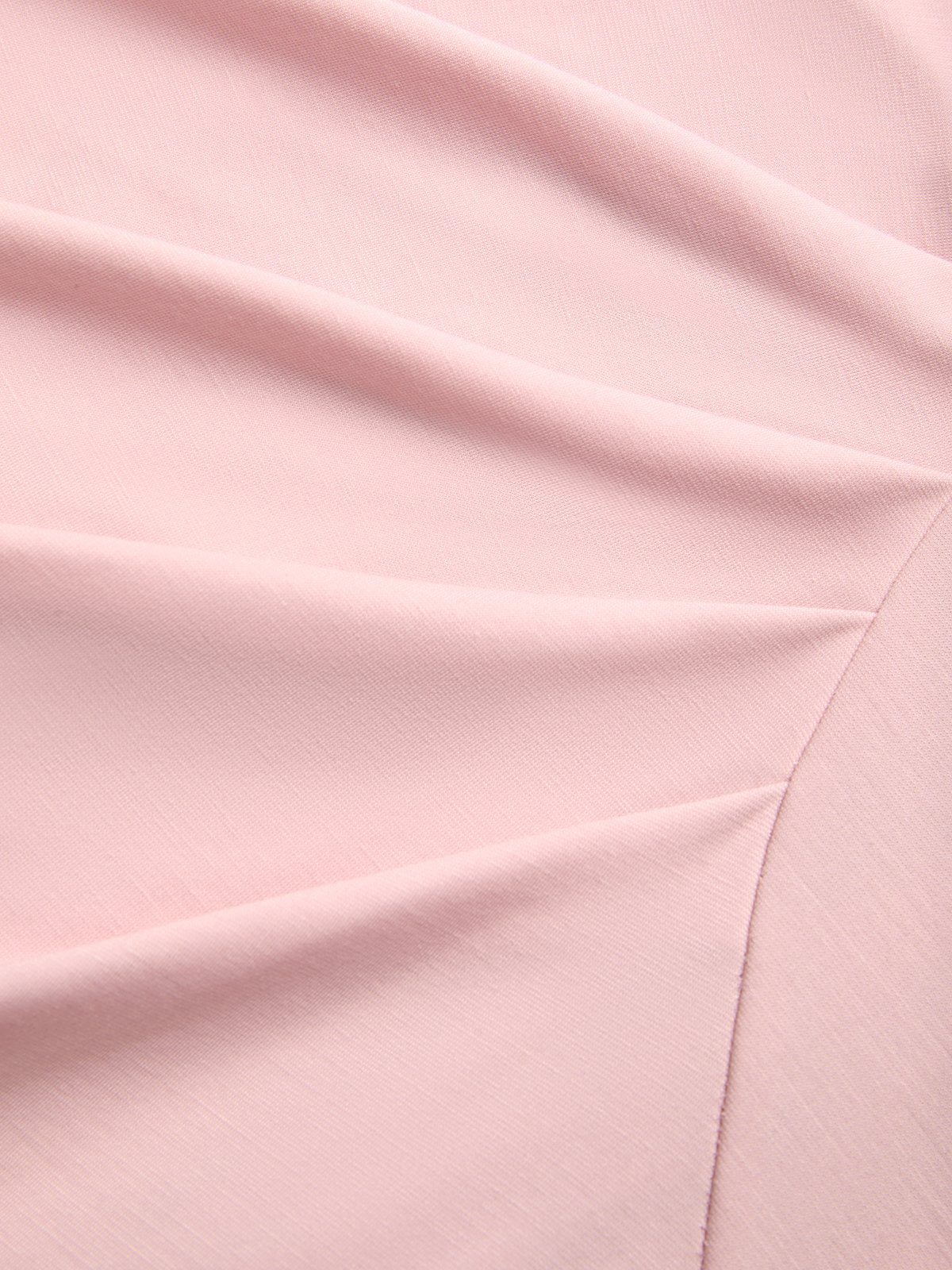 Pink 3D Floral Ruched Knit Asymmetrical Short Sleeve Bodycon Midi Dress