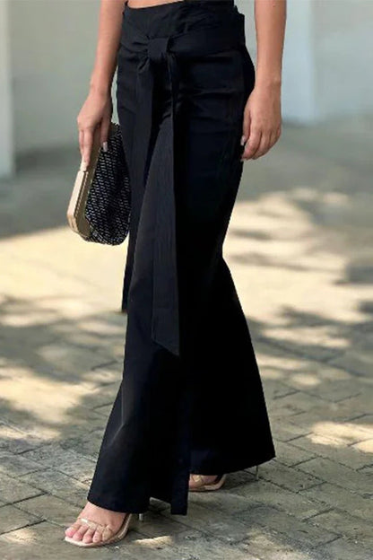 Butterfly sleeve tie solid color two piece set