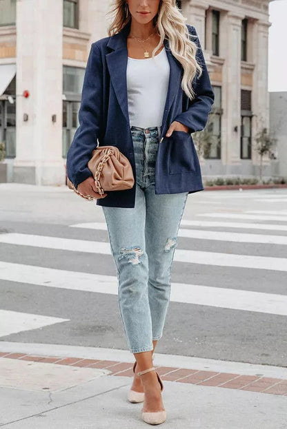 Effortless Dreaming Pocketed Blazer