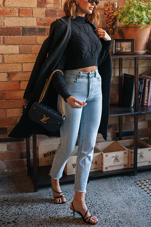 Knitted Cropped Sweater