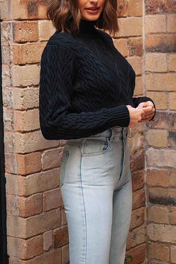 Knitted Cropped Sweater